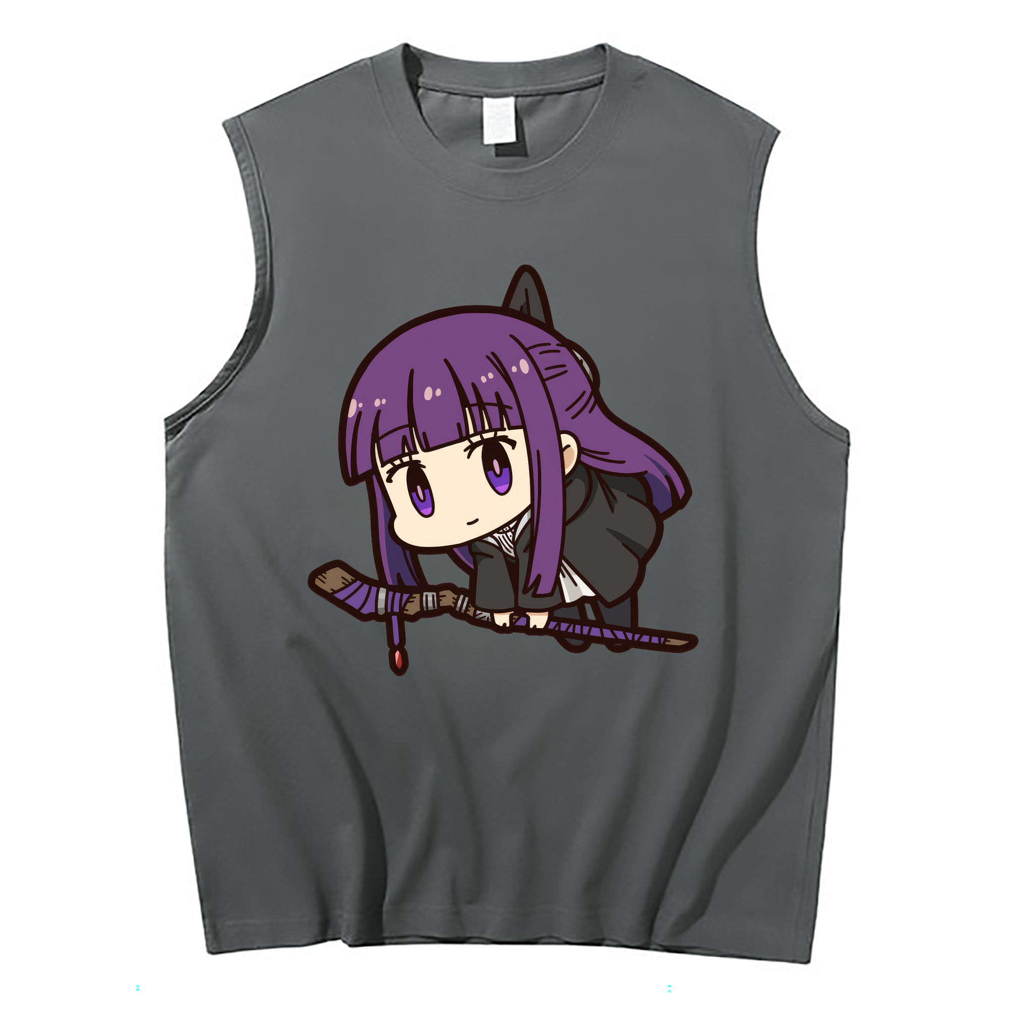 （画像用） 葬送のフリーレン Frieren コットン100％タンクトップ（フロントプリント）